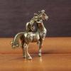 Металлическая фигурка лошади, цельное настольное декоративное изделие, миниатюрная модель из античной бронзы двенадцати животных зодиака.