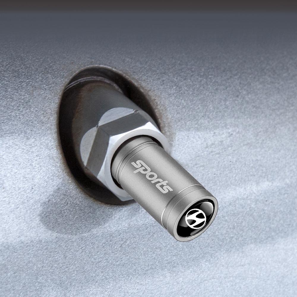 4Pcs Aluminum Alloy Car Wheel Tire Valve Caps Protection Cover Auto Accessories For Hyundai Genesis N-LINE I10 I20 I30 I40 IX35 MM15