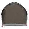 Cabin Tent with Roof Brown Gray 4 Person Polyester and Steel