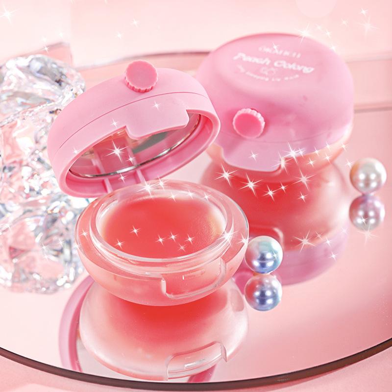 Peach Honey Jelly Sleeping Lip Mask Repair Fade Lip Lines Hydration Dead Skin Exfoliation Lip Balm