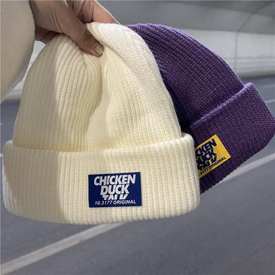 Шапка Пара Зима Шерсть Женская Модный Бренд Холод Мальчики Меховая Шапка Дыня Белая Вязаная Мужская Шапка Осень и Зима