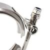 Universal Stainless Steel Car Exhaust Pipe Clamp with V-Type Buckle Flange – 304 Grade