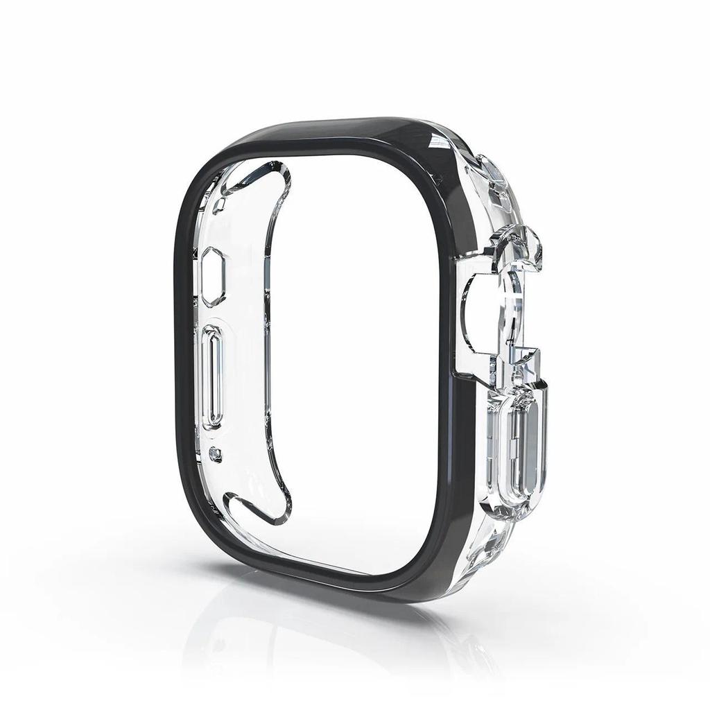 Чехол из ТПУ+ПК для Apple Watch Ultra 2 49 мм Серии 9 8 7 6 SE 5 4 45 мм 41 мм Защитная рамка-бампер Чехол для iwatch 9 6 5 4 se 44 мм