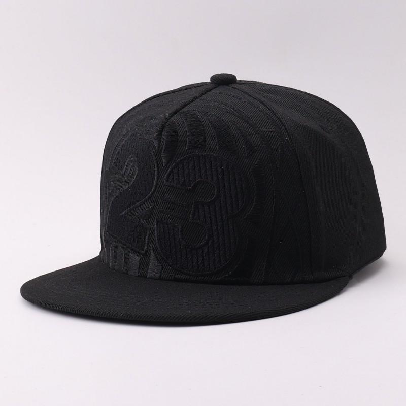 Flat Brim Baseball Cap Hip Hop Style Embroidered Sun Hat Men Women