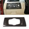 LHD Car Front Headlight Switch Frame Cover Trim Carbon Fiber Pattern For BMW 3 Series E90 2005-2012