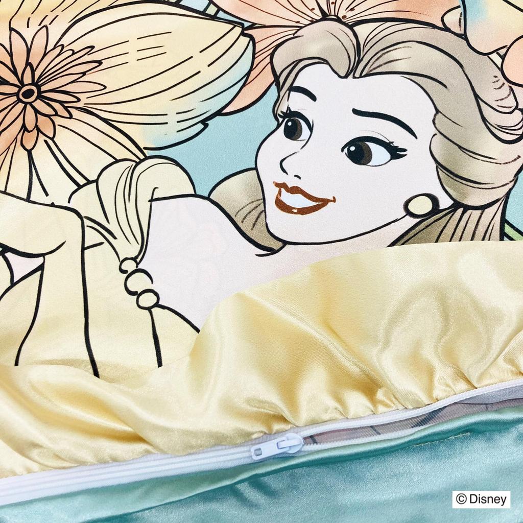 MORIPiLO Morishita Disney Красавица и Чудовище Наволочка для подушки Belle Silk Touch 43x63 см Стирающаяся с оборками Низкий коэффициент трения Тройной увлажняющий персонаж