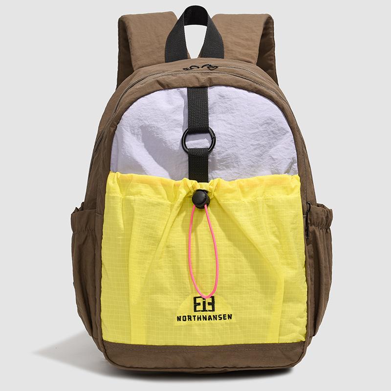 Новый школьный рюкзак имеет высокую ценность, свежий и милый, рюкзак с контрастной цветной вставкой, женский легкий альпинистский рюкзак большой вместимости.