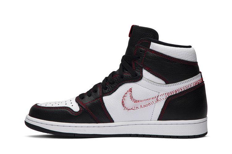 Мужские кроссовки Nike Jordan 1 Retro High Defiant Белый Черный Gym Red Черный/University Gold-Белый