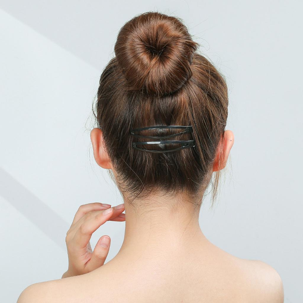 1pcs Solid Black Color Hair Clips Snap Hair Clips Non Slip Hairpins for Women Girls Hair Claw Clips Hair Barrettes