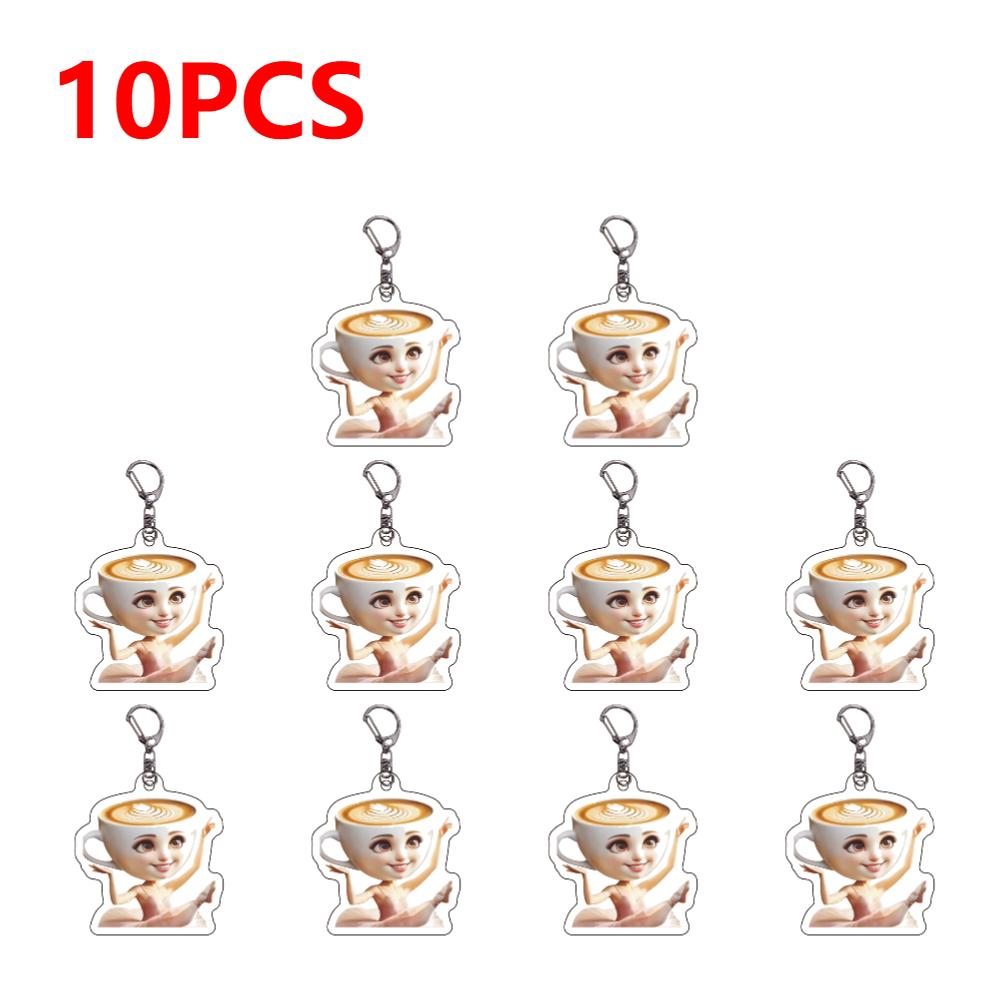 1-10PCS Tralalero Tralala Tung Tung Tung Sahur Brr Brr Patapim Meme Italian Brain Rot Animals Acrylic Keychains Gift DIY Pendant