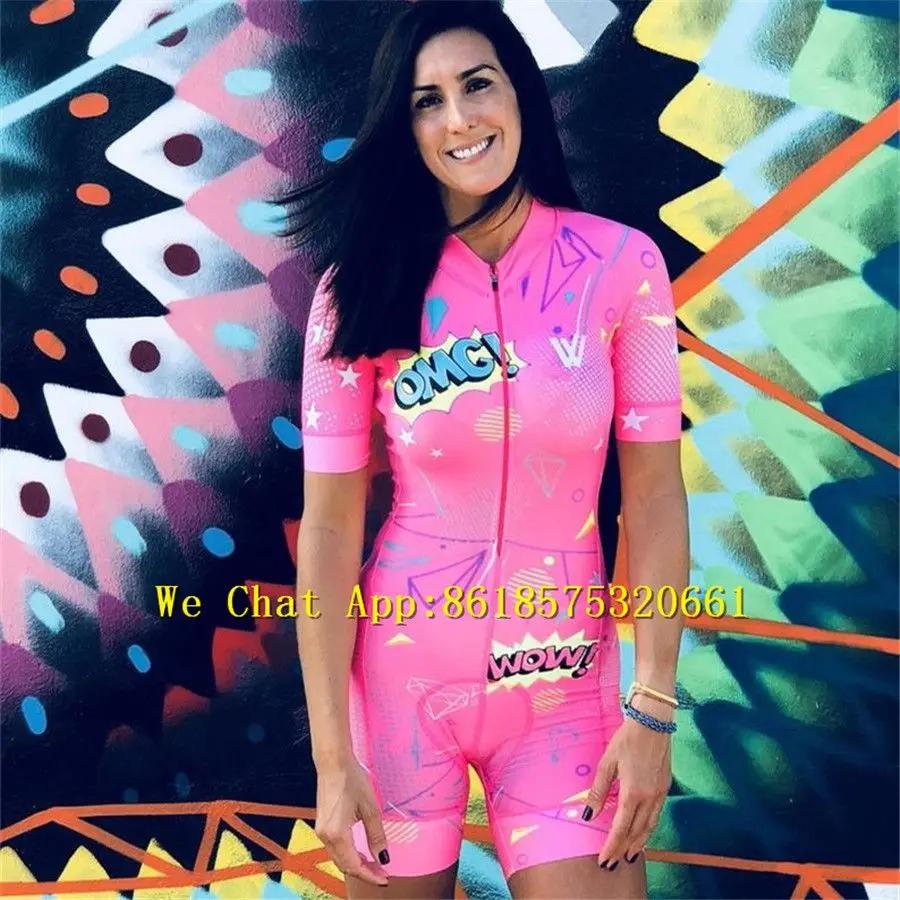 2025 Женский триатлонный велокомбинезон Летний короткий рукав Купальный костюм Индивидуальная одежда для велоспорта Комбинезон Ropa Ciclismo