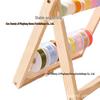 Solid Wood Ribbon and Yarn Storage Rack - Home DIY Display for Ribbon Spools In Art Areas
