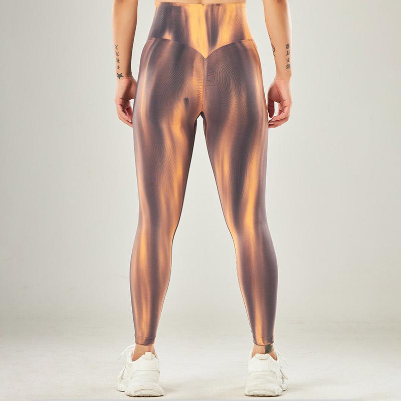 Бесшовные спортивные леггинсы с принтом тай-дай, женская одежда для тренировок в тренажерном зале, йоге, леггинсы с высокой талией и принтом