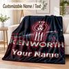 Custom Text Flannel Blanket Kenworth Print Warm Cozy Blanket Home Sofa Bedding