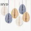 Multi-Scene Party Decor 2 Pcs Easter Honeycomb Hanging Decoration 3D Paper Egg Ornaments for Home Classroom Spring Supplies Wedding