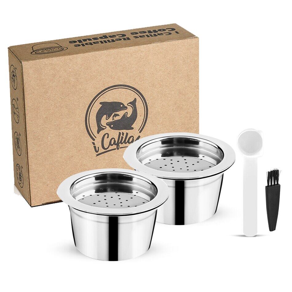 i Cafilas [YK01] Многоразовые кофейные капсулы, многоразовый фильтр, кремница из нержавеющей стали 304 для Lavazza Blue Espresso Point Tchibo Cafissimo K Fee