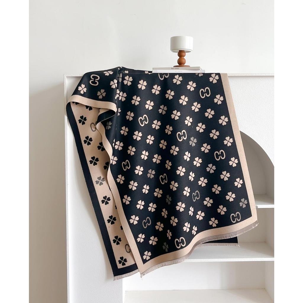 Women Pashmina Scarves Fringe Wrap Winter Warm Fashion Brands Designer Cashmere Two-Sided Letter Scarf Blanket Soft Shawls