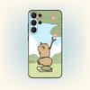H-Счастливый C-Милый Капибара Мультяшный Чехол Для Телефона Для Samsung S26,S25,24,23,22,30,21,10,9,Ultra,Plus,Lite,Черный Мягкий Чехол