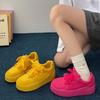 Дофаминовые кроссовки на толстой подошве, увеличивающие рост, универсальные, женские, трендовые, летние, новые, желтые, повседневные