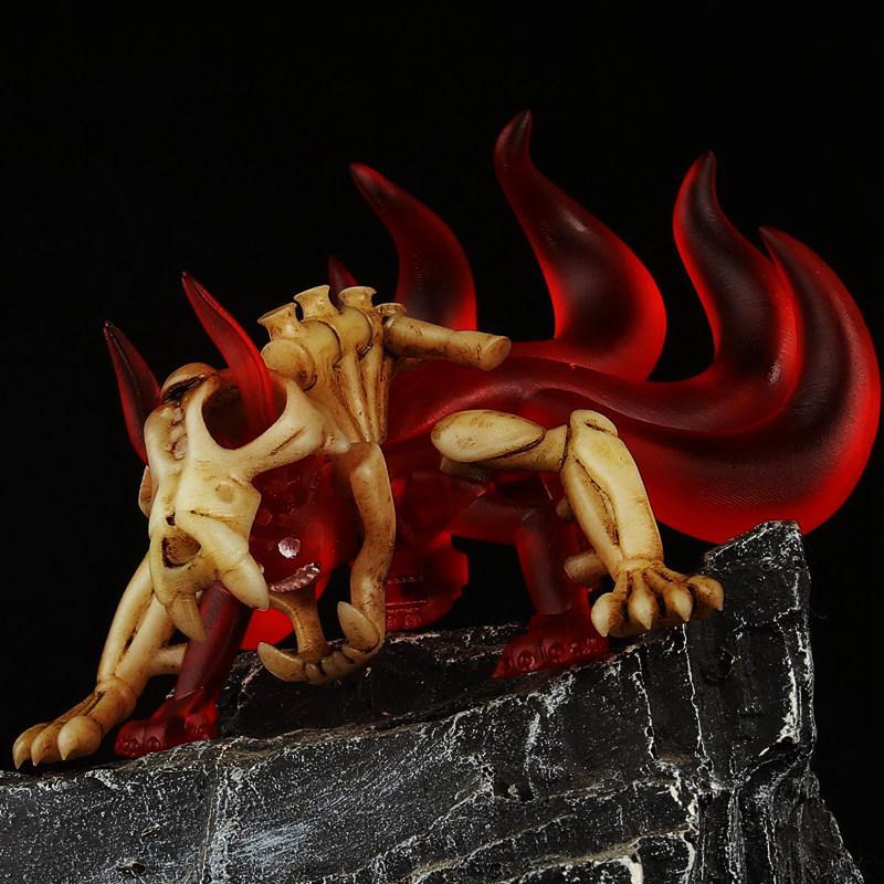 Ttailed Beast Form Six Tailed Naruto Transparent Red Body Collar Skeleton Building Blocks Doll Toy Set Gift For Him