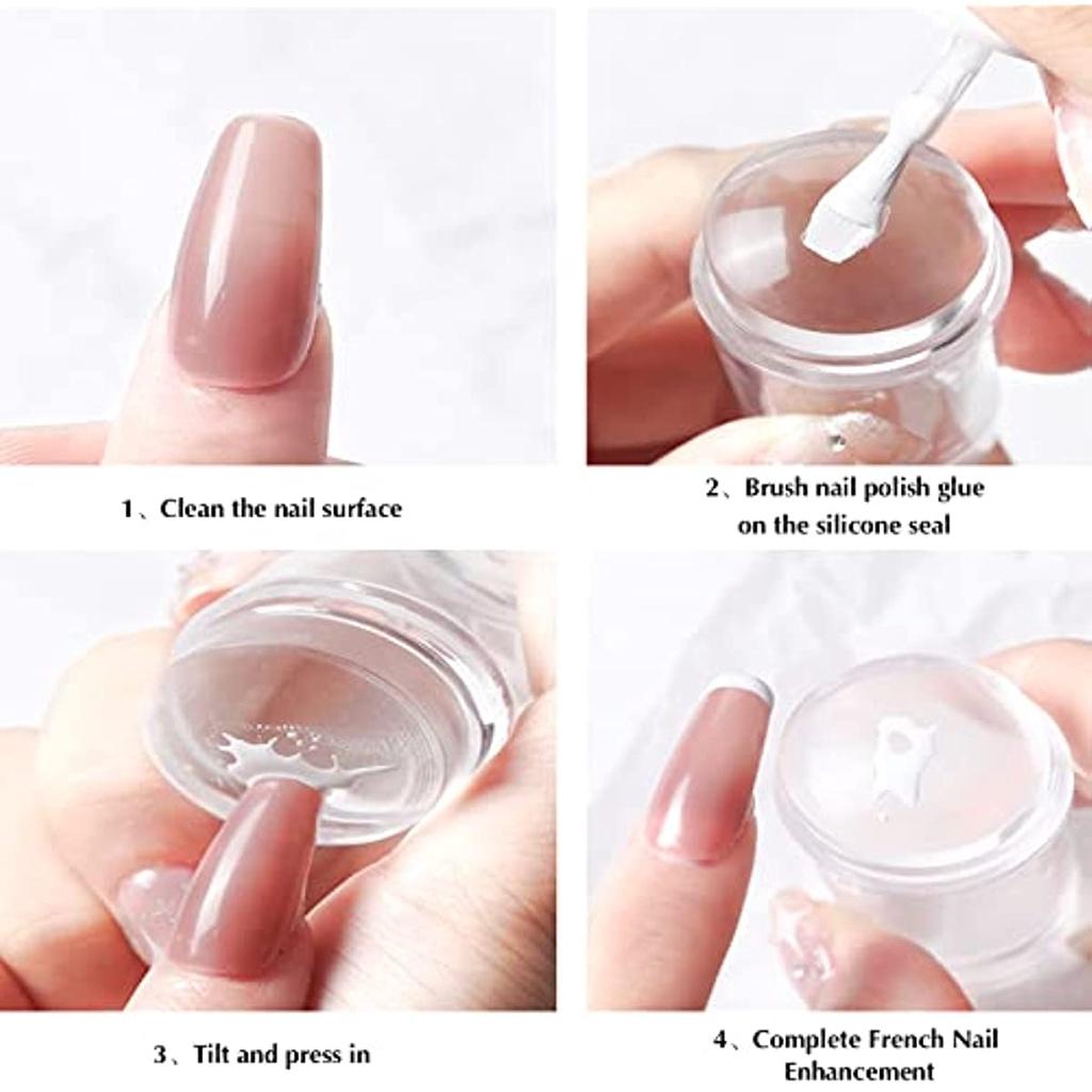 Штамповка для дизайна ногтей Инструменты для штампования ногтей Головка силиконового желе Стампер Французские подушечки для ногтей со скребком Стампон для дизайна ногтей Желе для дизайна ногтей Мягкий дизайн ногтей Sta