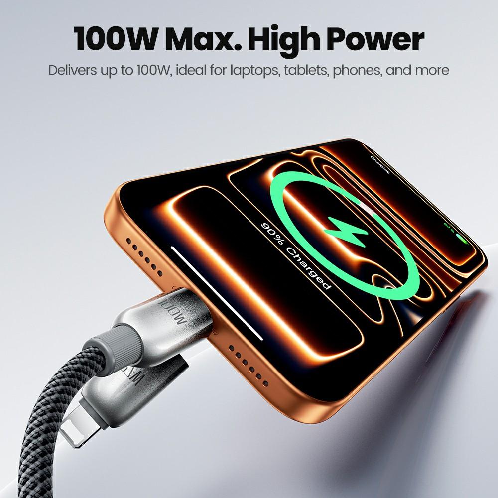 TOOCKI X118C2 1,2 м USB-A / USB-C на USB-C / iP 480 Мбит/с Кабель для передачи данных PD 100 Вт Кабель для быстрой зарядки с чипом E-Marker для ноутбука телефона