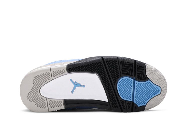 Детские кроссовки Jordan 4 Retro University Blue (GS) Университетский синий/Техно-серый/Белый/Черный