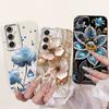 Чехол для Samsung Galaxy A53 A54 A55 5G Обложка SM-A536B SM-A546V SM-A556B Ударопрочный Funda Модный Цветочный Мягкий Силиконовый Матовый Etui