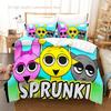 Комплект постельного белья Sprunki Односпальный Twin Ful Quen King-Size Размеры Размеры Комплект постельного белья Взрослые Люди Спальня Комплекты пододеяльниковSprunki Аниме комплект постельного белья