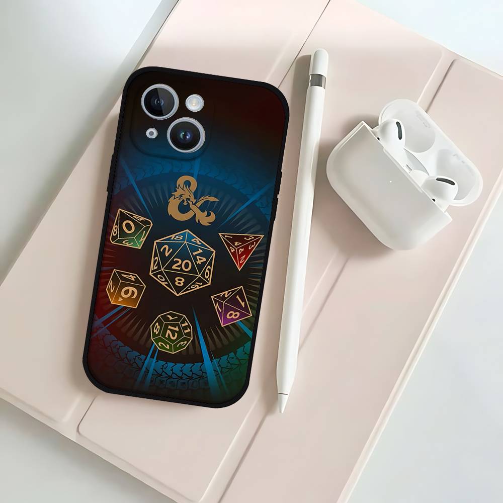 Чехол для телефона D-dungeons D-dragons D-DNDs Черный, Подходит для IPhone 17,16,15,11,13,14 Pro Max,Plus,X,Xr,Xs Max,13Mini