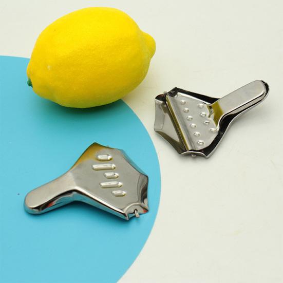 Fruit Squeezer High Durability Ergonomic Handle Food Grade Groove Design Rustproof Stainless Steel Manual Lemon Press Citrus Squeezer Fruit Juicer
