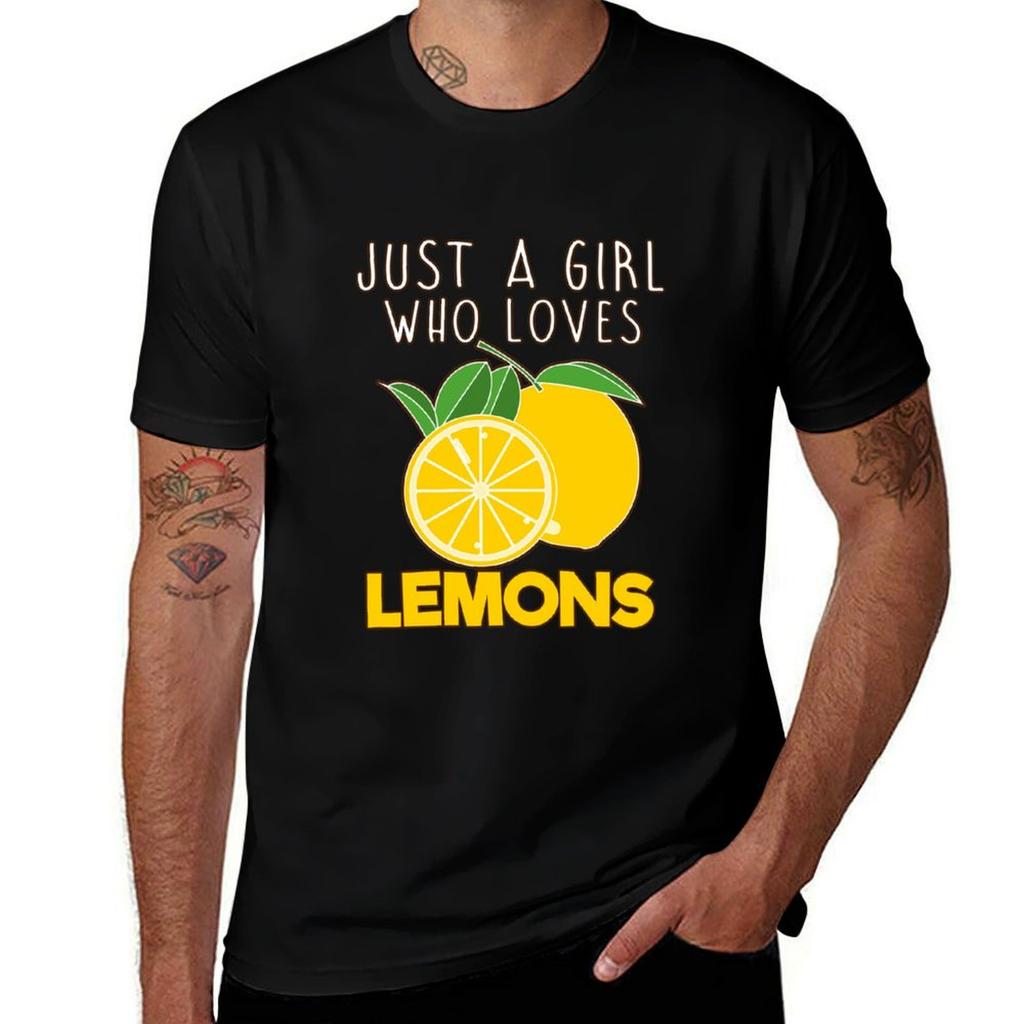 Just A Girl Who Loves Lemon TShirt Long Lasting Casual TShirt