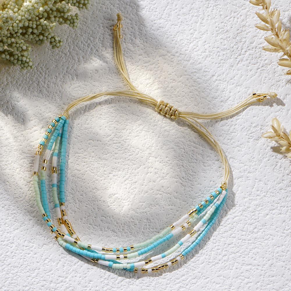 Go2boho Многослойная серия изящных браслетов Модные ручной работы Гавайский BOHO Стиль Браслеты из бусин Подарки для нее