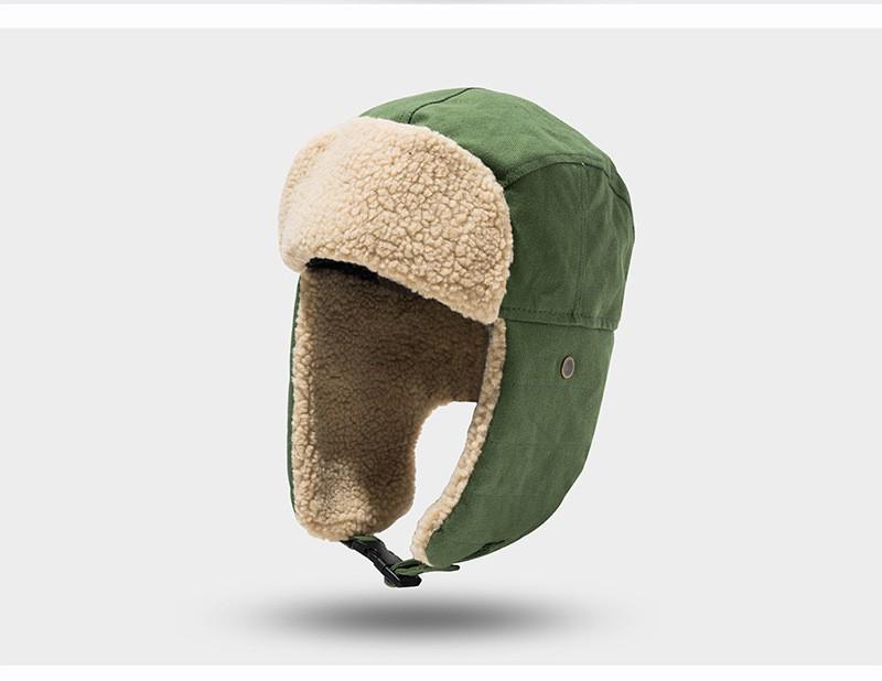 Шапка-авиатор из овечьей шерсти на зиму: Ветрозащитный, Защищающий от холода, Защита ушей для активного отдыха