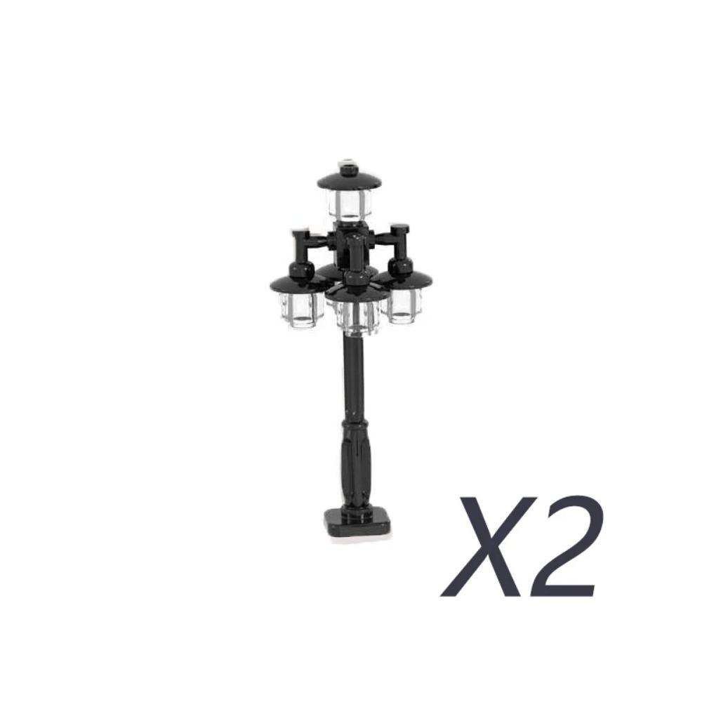 City Street Series Building Blocks Accessories Rail Transit Train Signal Light Railings Brick Toilet Flower Bed Phone Box Toy