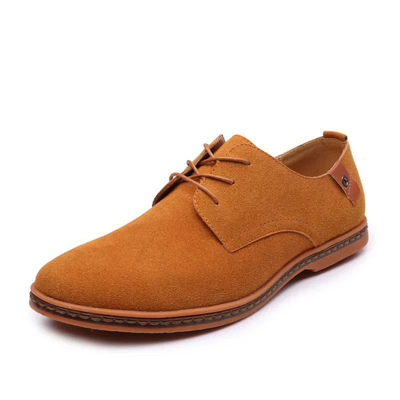 Suede Shoes for Men Luxury Designer Men Dress Shoes Classic Comfortable Party Wedding Shoes Oxford Casual Shoe Large Size Flats