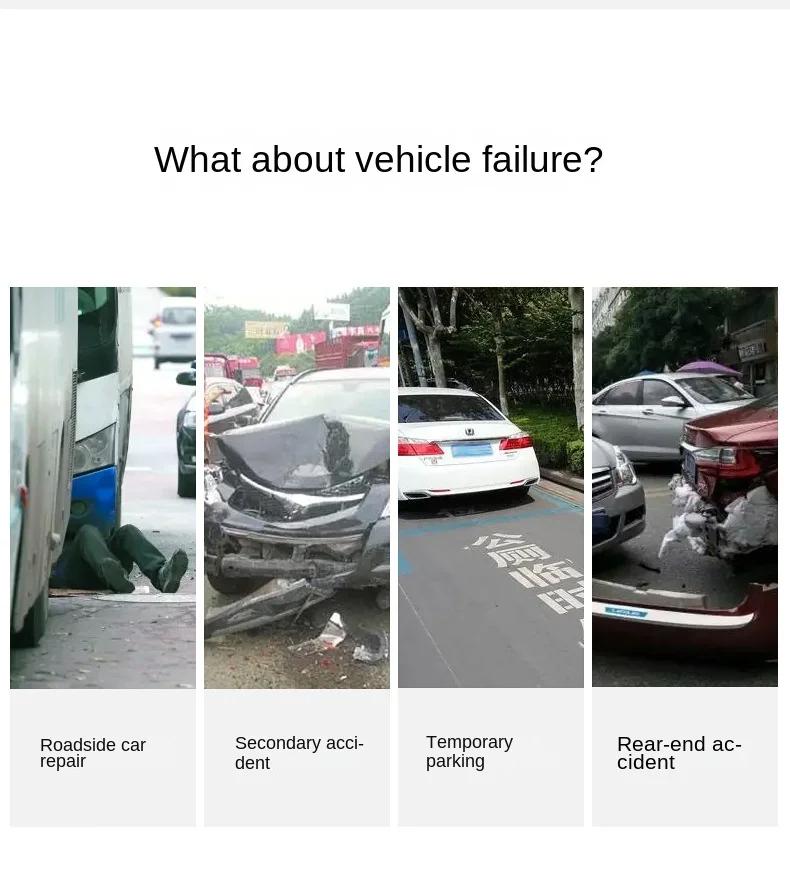 3 в 1 Солнечный аварийный треугольный предупреждающий фонарь Сигнальная лампа безопасности при поломке Портативный солнечный фонарь для кемпинга Работы