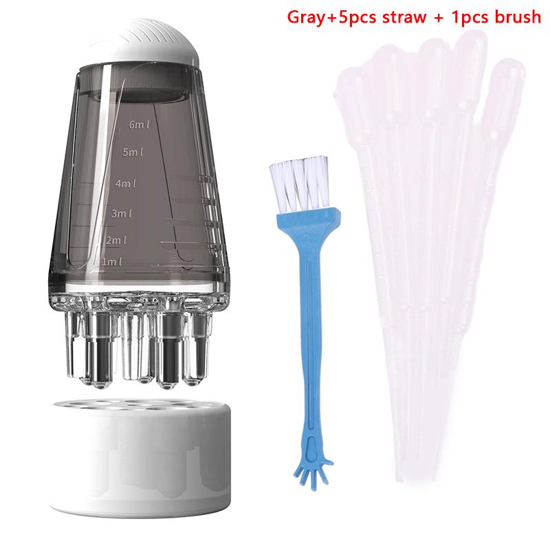 Аппликатор для кожи головы 1-6 мл Эссенция Жидкость для роста волос Массажная головка Шарик Доставка лекарств Мазок Жидкость Направляющая Расческа