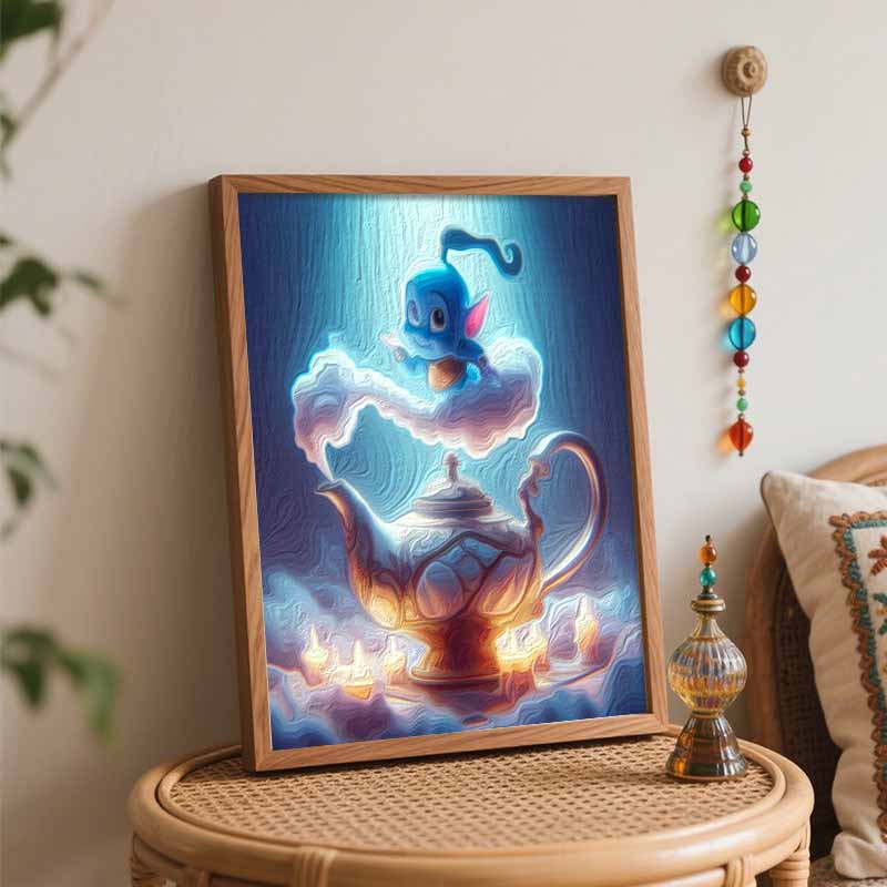 Disney Волшебный чайник Джинн Наборы для рисования маслом своими руками Ручная роспись Декор для дома Поделки Идеи подарков для взрослых Набор холстов для настенной живописи
