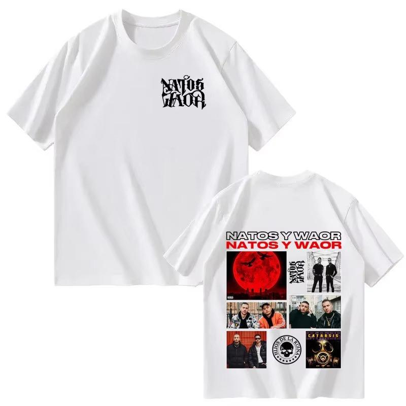 Singer NATOS WAOR Tour Album 2026 Merch Hipster Mens Womens Fashion Harajuku Round Neck Comfortable Shortsleeved top Fans Gift
