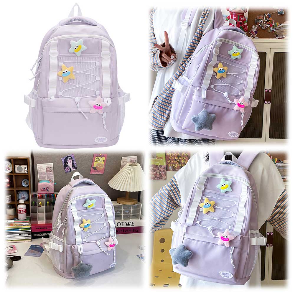 Рюкзак для женщин, многокарманный рюкзак, большой емкости, нейлоновый рюкзак на молнии для путешествий, поездок на работу и отдыха