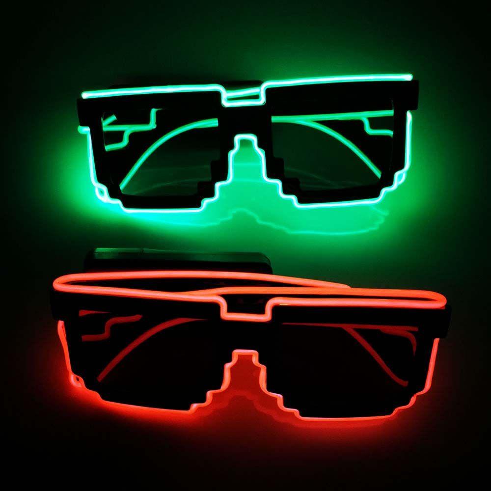 Bar Supplies Glowing Led Light Up Glasses LED Luminous Glasses Glowing Sunglasses Mosaic Glasses