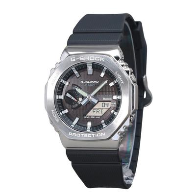 G-Shock G-Steel Аналоговые цифровые часы для смартфона с ремешком из биополимерной смолы, черный циферблат, прочные солнечные часы GBM-2100-1A 200M для мужчин