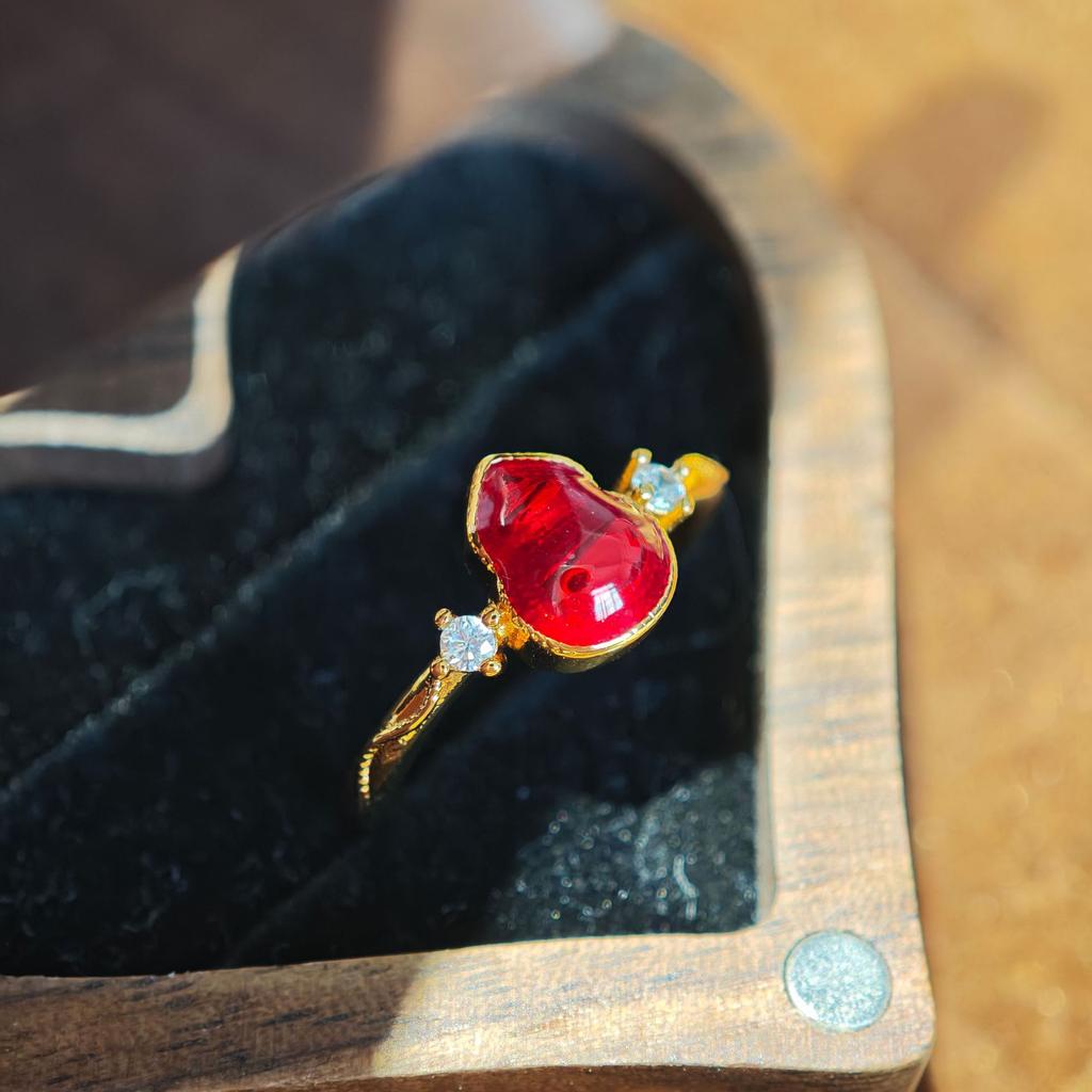 Винтажное матовое кольцо класса люкс рубиново-пурпурного цвета с бриллиантами и эмалью, кольцо на указательный палец, для ношения в несколько рядов, ветер, премиальные универсальные аксессуары