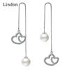 Lindon женские серьги из медного сплава с синтетическим жемчугом и цирконием, серьги-капли для женщин, подарки для свадебной вечеринки