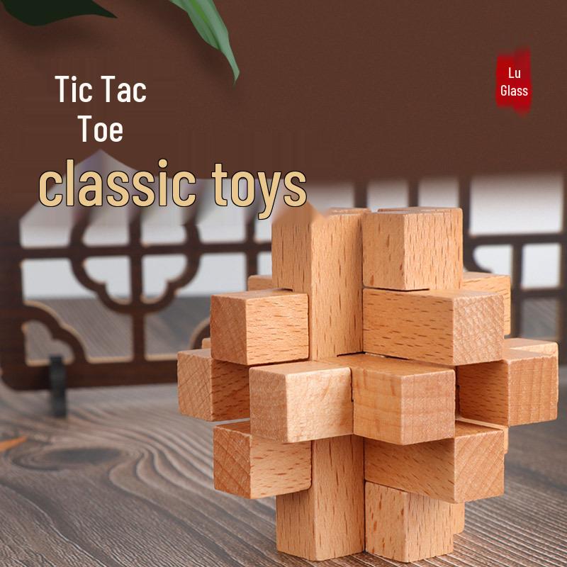 Kids' Educational Luban Lock IQ Puzzle Set: Assembly Toy for Stress Relief