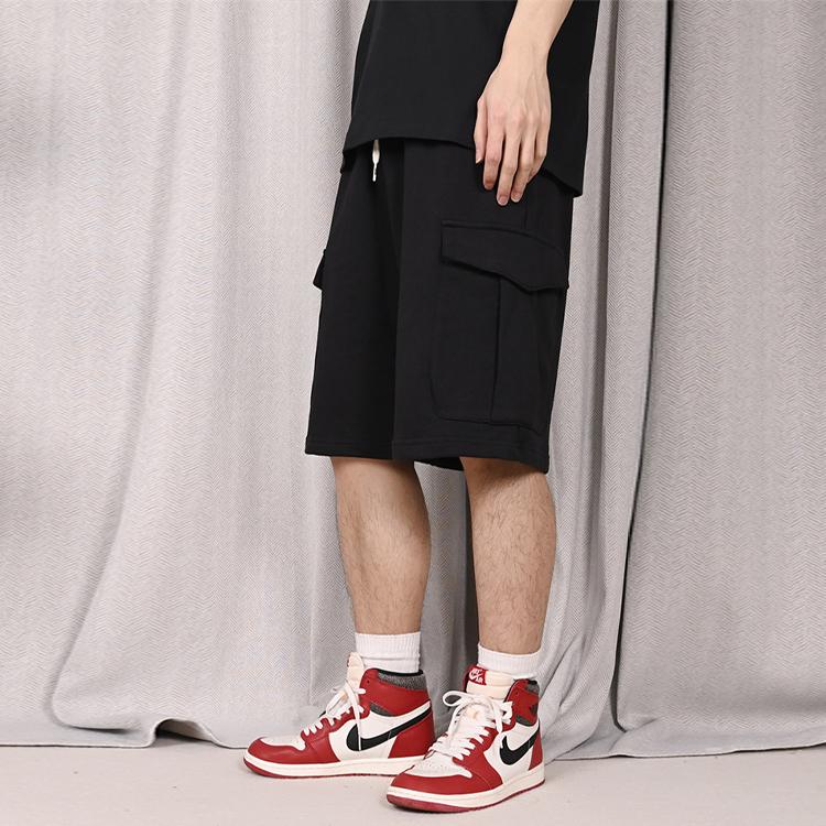 Vans Однотонные вязаные шорты-карго с карманами, мужские брюки, черные VN0008XSBLK