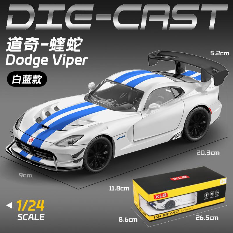 1:24 Dodge Viper ACR Огромный Спортивный Автомобиль Литой Металлический Модель Автомобиля Детская Игрушечная Машинка Гонки Игры С Детьми Со Звуком Светом Подарки