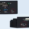 Многопортовый передняя панель ПК Внутренний USB3.0 eSATA Type-C TF SD-концентратор для чтения карт SD