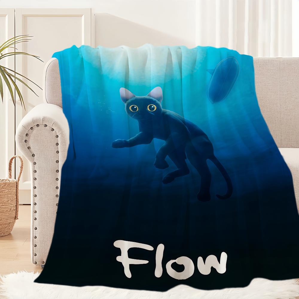 Милый кот F-Flow Пленочное одеяло Одеяло для дивана дивана Путешествия Дома Пикника Фланелевое одеяло подарок на день рождения Теплое Удобное